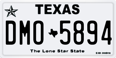 TX license plate DMO5894