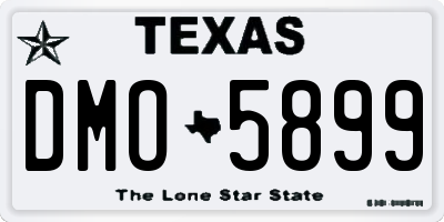 TX license plate DMO5899