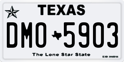 TX license plate DMO5903
