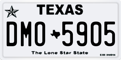 TX license plate DMO5905