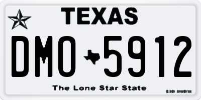 TX license plate DMO5912