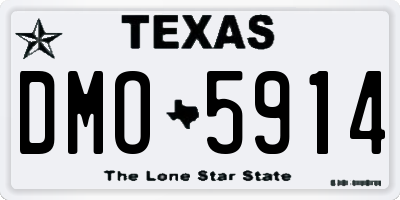 TX license plate DMO5914