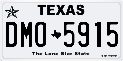 TX license plate DMO5915