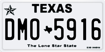 TX license plate DMO5916