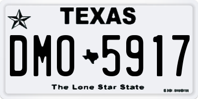 TX license plate DMO5917