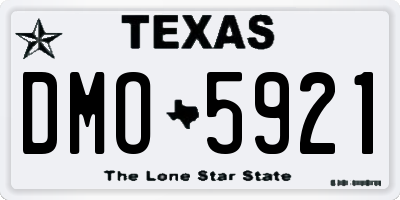 TX license plate DMO5921