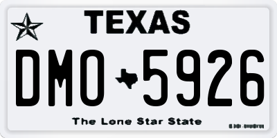 TX license plate DMO5926