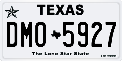 TX license plate DMO5927