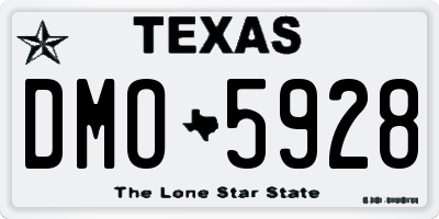 TX license plate DMO5928
