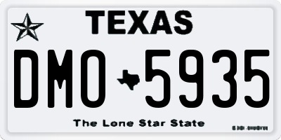 TX license plate DMO5935