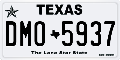 TX license plate DMO5937