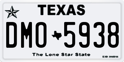 TX license plate DMO5938