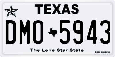 TX license plate DMO5943