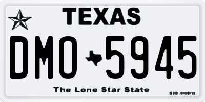TX license plate DMO5945