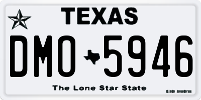 TX license plate DMO5946