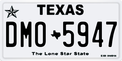 TX license plate DMO5947