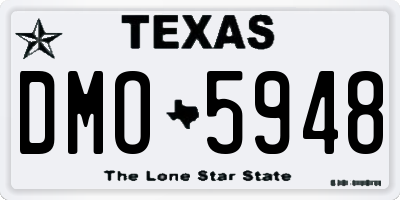 TX license plate DMO5948