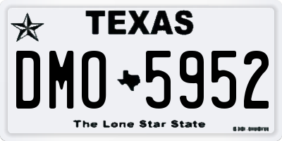 TX license plate DMO5952
