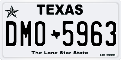 TX license plate DMO5963