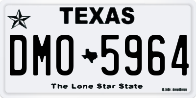 TX license plate DMO5964