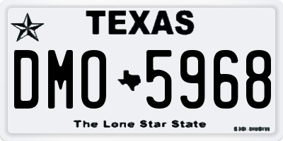 TX license plate DMO5968