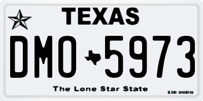 TX license plate DMO5973