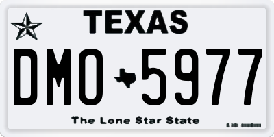 TX license plate DMO5977