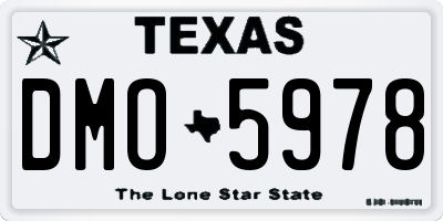 TX license plate DMO5978