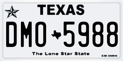TX license plate DMO5988
