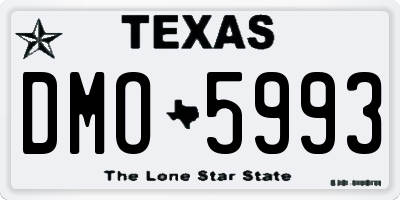 TX license plate DMO5993