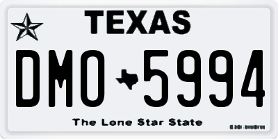 TX license plate DMO5994
