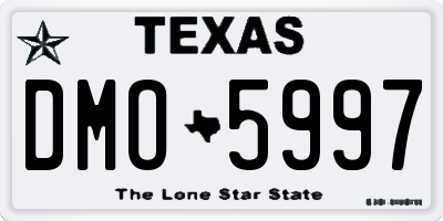 TX license plate DMO5997