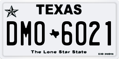 TX license plate DMO6021