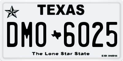 TX license plate DMO6025