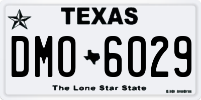 TX license plate DMO6029