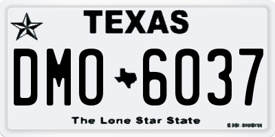 TX license plate DMO6037