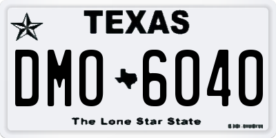 TX license plate DMO6040