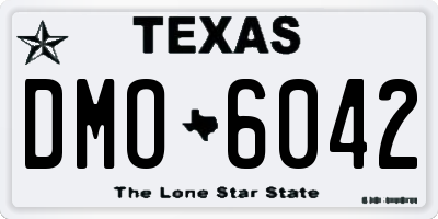 TX license plate DMO6042