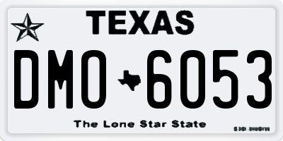 TX license plate DMO6053