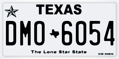 TX license plate DMO6054