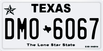 TX license plate DMO6067