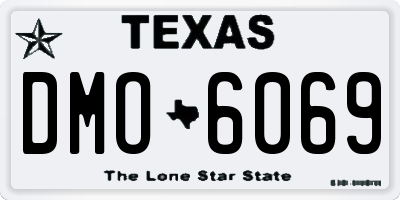 TX license plate DMO6069