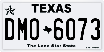 TX license plate DMO6073