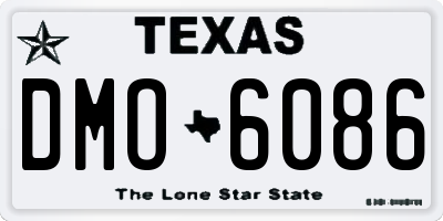TX license plate DMO6086