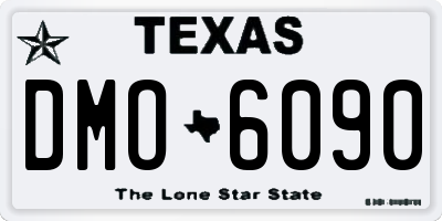 TX license plate DMO6090