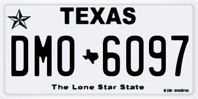 TX license plate DMO6097