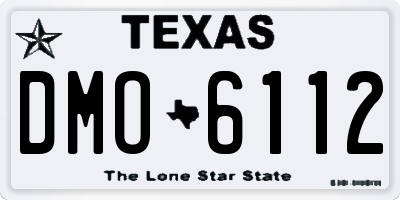 TX license plate DMO6112
