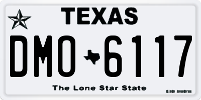 TX license plate DMO6117
