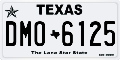 TX license plate DMO6125