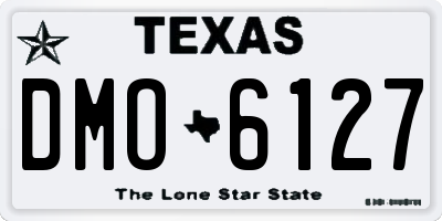 TX license plate DMO6127